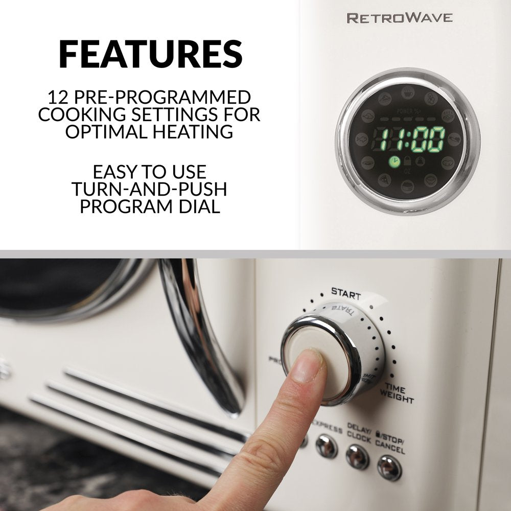 0.9 Cu. Ft. 800-Watt Countertop Microwave Oven, Ivory