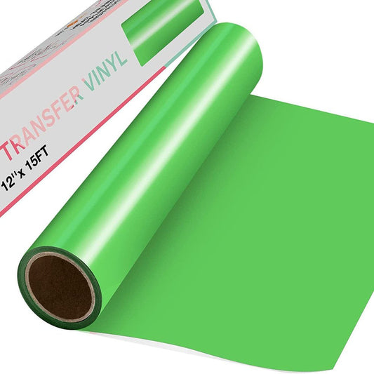 12" X 15FT Heat Transfer Vinyl Fruit Green HTV Roll Iron on T-Shirts, Clothing and Textiles for Cricut