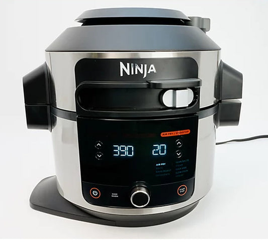 Ninja OL500 Foodi 6.5 Qt. 13-In-1 Pressure Cooker Steam Fryer /Pressure Cooker/Recipes,* Silver/Black*