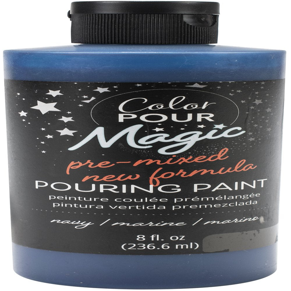 Color Pour Magic Pre-Mixed Paint 8Oz-Navy