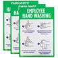 Employees Must Wash Hands Sign, Hand Washing Decal for Commercial Use, 3Pk