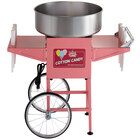 Carnival King CCM21CT Cotton Candy Machine with 21" Stainless Steel Bowl and Cart - 110V, 1050W