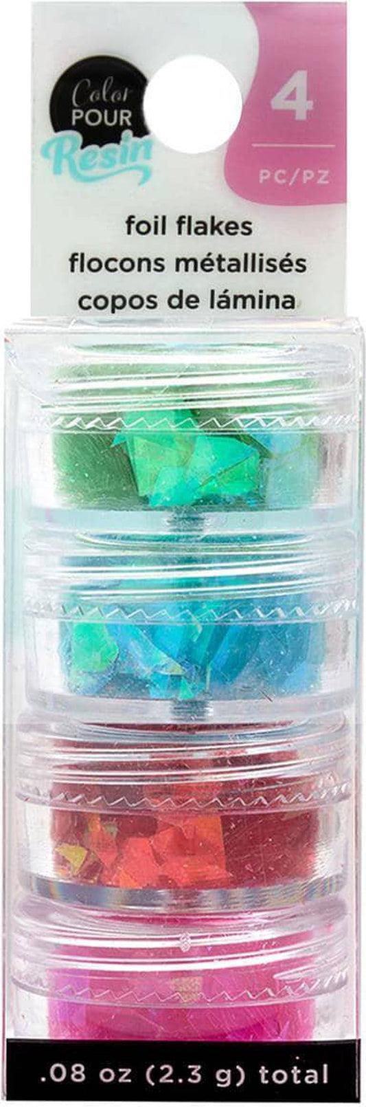 Color Pour Resin Mix-Ins-Foil Flakes - Primary 4/Pkg