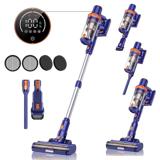 Cordless Vacuum Cleaner with Stick Lightweight Vacuum Cleaner for Carpet Floor Pet Hair