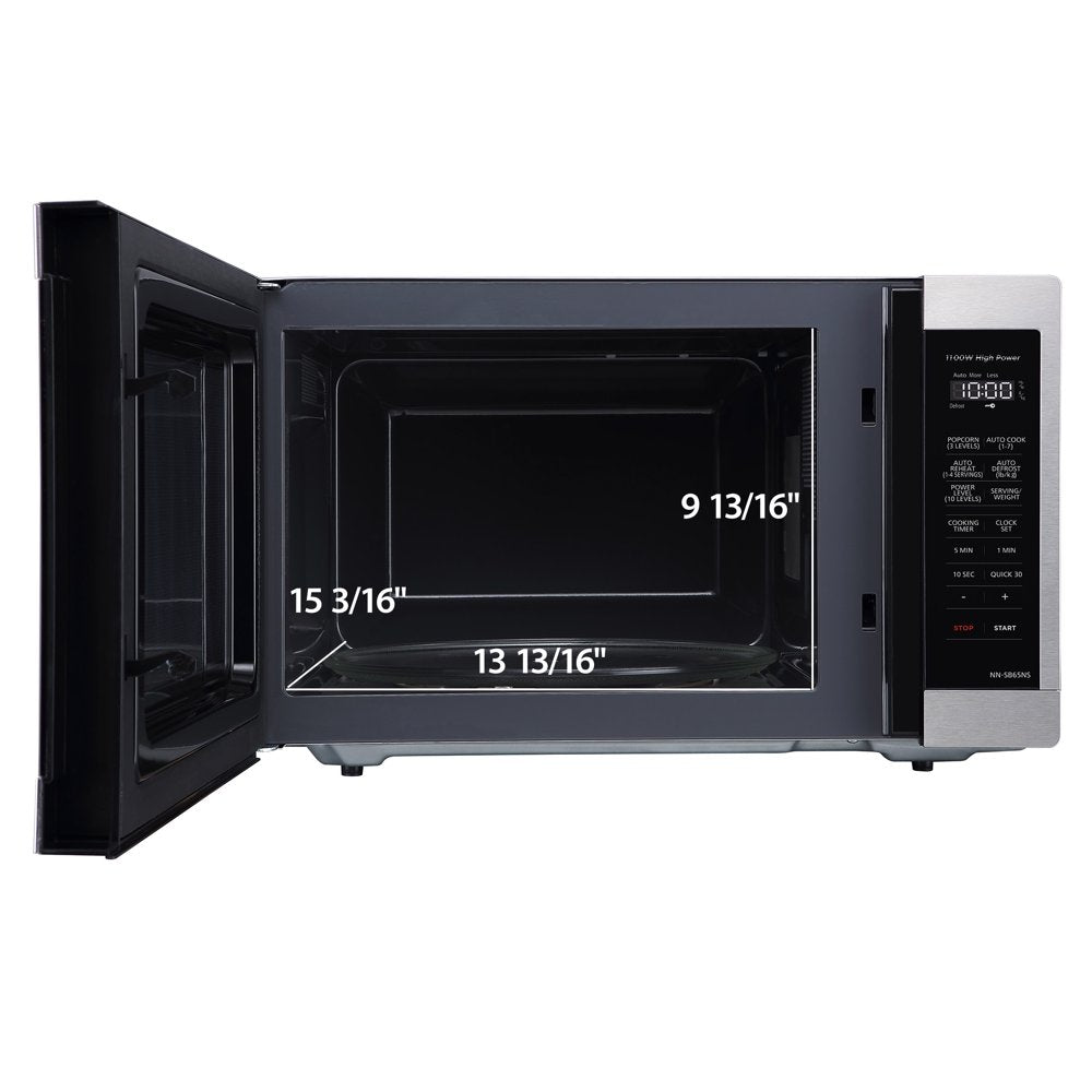 1.3 Cu. Ft. Countertop Microwave Oven,1100W, Stainless Steel – NN-SB65NS