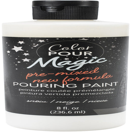 Color Pour Magic Pre-Mixed Paint 8Oz-Snow