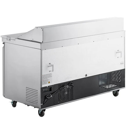 Avantco SS-PT-60-HC 60" 2 Door Stainless Steel Refrigerated Sandwich Prep Table