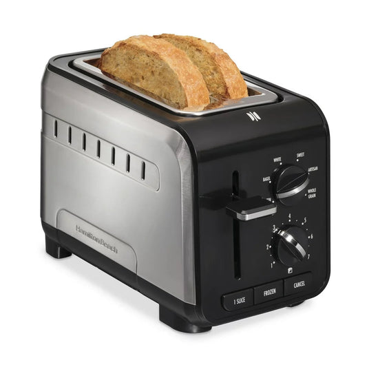 Expert-Toast 2 Slice Toaster, Adjustable Settings and Longer Slot for Artisan & Specialty Breads, Brushed Stainless Steel Finish, 22994