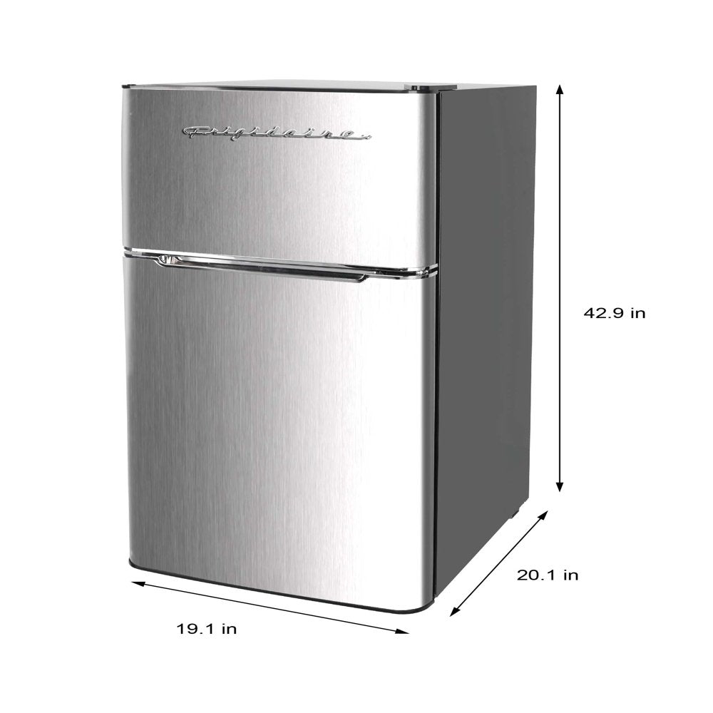 , 4.5 Cu. Ft., 2 Door Compact Refrigerator-Chrome Trim, EFR451, Platinum