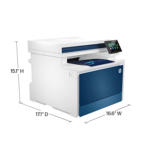 HP Color LaserJet Pro MFP 4301fdn Printer, Print, scan, copy, fax, Fast speeds, Easy setup, Mobile printing, Advanced security, Best-for-small teams, 16.6 x 17.1 x 15.1 in,white