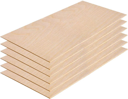 3MM 1/8" X 12" X 20" Baltic Birch Plywood - B/BB Grade (6Pk) Ready for Glowforge Laser Printers - Perfect for Arts and Crafts, School Projects and DIY Projects