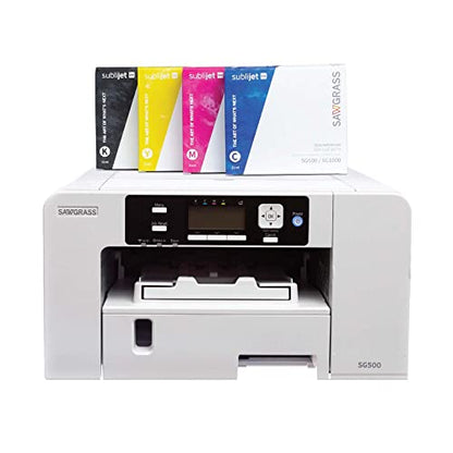 Sawgrass SG500 Sublimation Printer with SubliJet UHD Standard Installation Kit for Dye Sublimation Blank Printing. Includes Sublimation Ink, Samples, & Paper