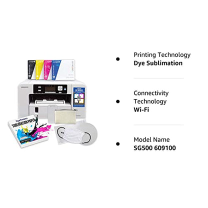 Sawgrass SG500 Sublimation Printer with SubliJet UHD Standard Installation Kit for Dye Sublimation Blank Printing. Includes Sublimation Ink, Samples, & Paper