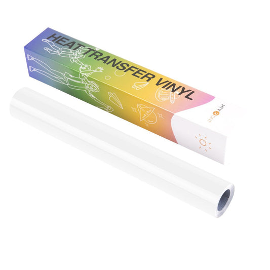 12" X 6FT White HTV Vinyl 3D Puff Heat Transfer Vinyl with Telefon Sheet for Cricut Silhouette