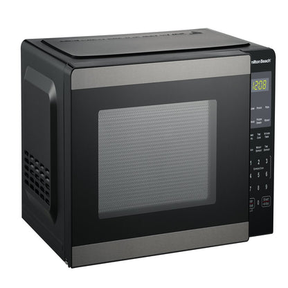 0.9 Cu. Ft. Countertop Microwave Oven, 900 Watts, Black Stainless Steel, New
