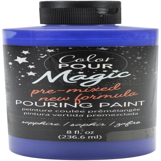 Color Pour Magic Pre-Mixed Paint 8Oz-Sapphire
