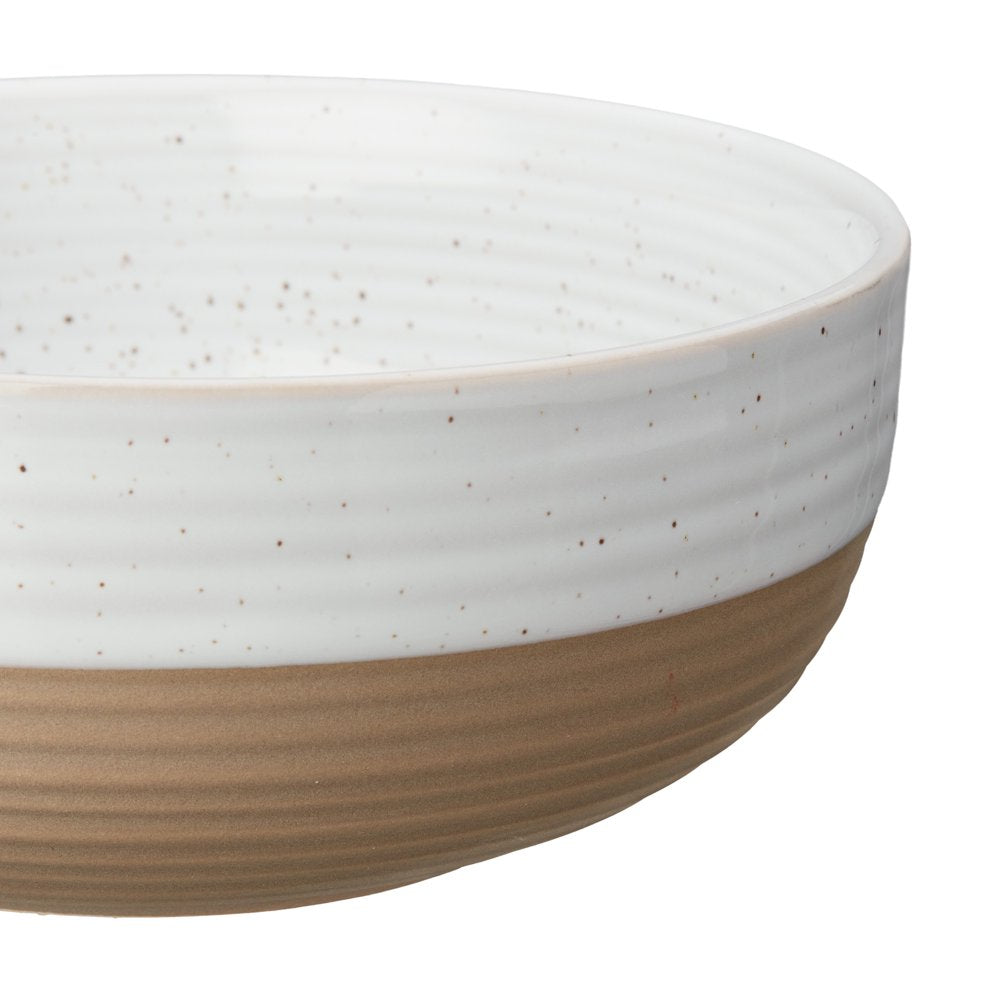 '- Abott White round Stoneware 16-Piece Dinnerware Set