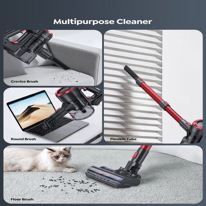 Cordless Stick Vacuum Cleaner with Color Touch Display Rechargeable Cordless Vacuum for Hardwood Floor Carpet Pet Hair