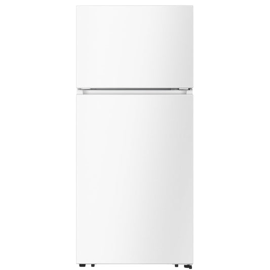 18 CF Top Mount Freezer Refrigerator- White