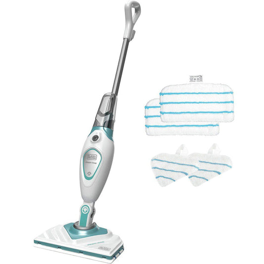 Steam Mop with Lift and Reach Detachable Head and Extra Mop Pads, BDH1715SMAPB