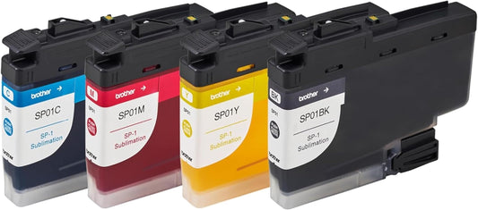 Brother Genuine Sublimation Ink Cartridge Color 4-Pack, Black, Cyan, Magenta & Yellow, SP01
