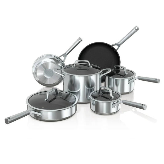 ™ Foodi™ Neverstick® Stainless 10-Piece Cookware Set -C69500