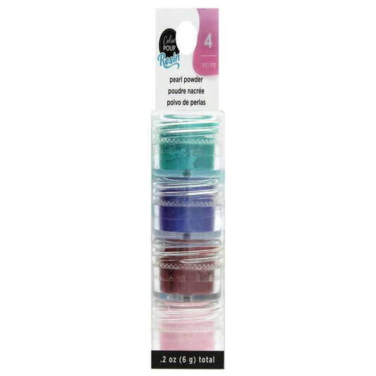 Color Pour Resin Mix-Ins-Pearlescent Powder - Colors .4Oz 4/Pkg