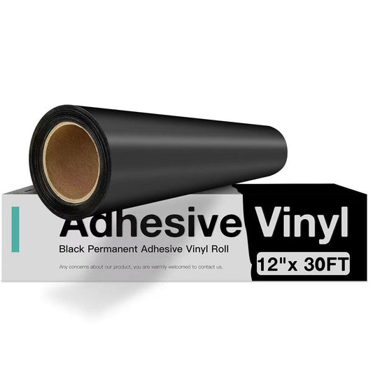 12" X 30 FT Glossy White Permanent Vinyl, Adhesive Vinyl Roll for Cricut,Silhouette,Cameo
