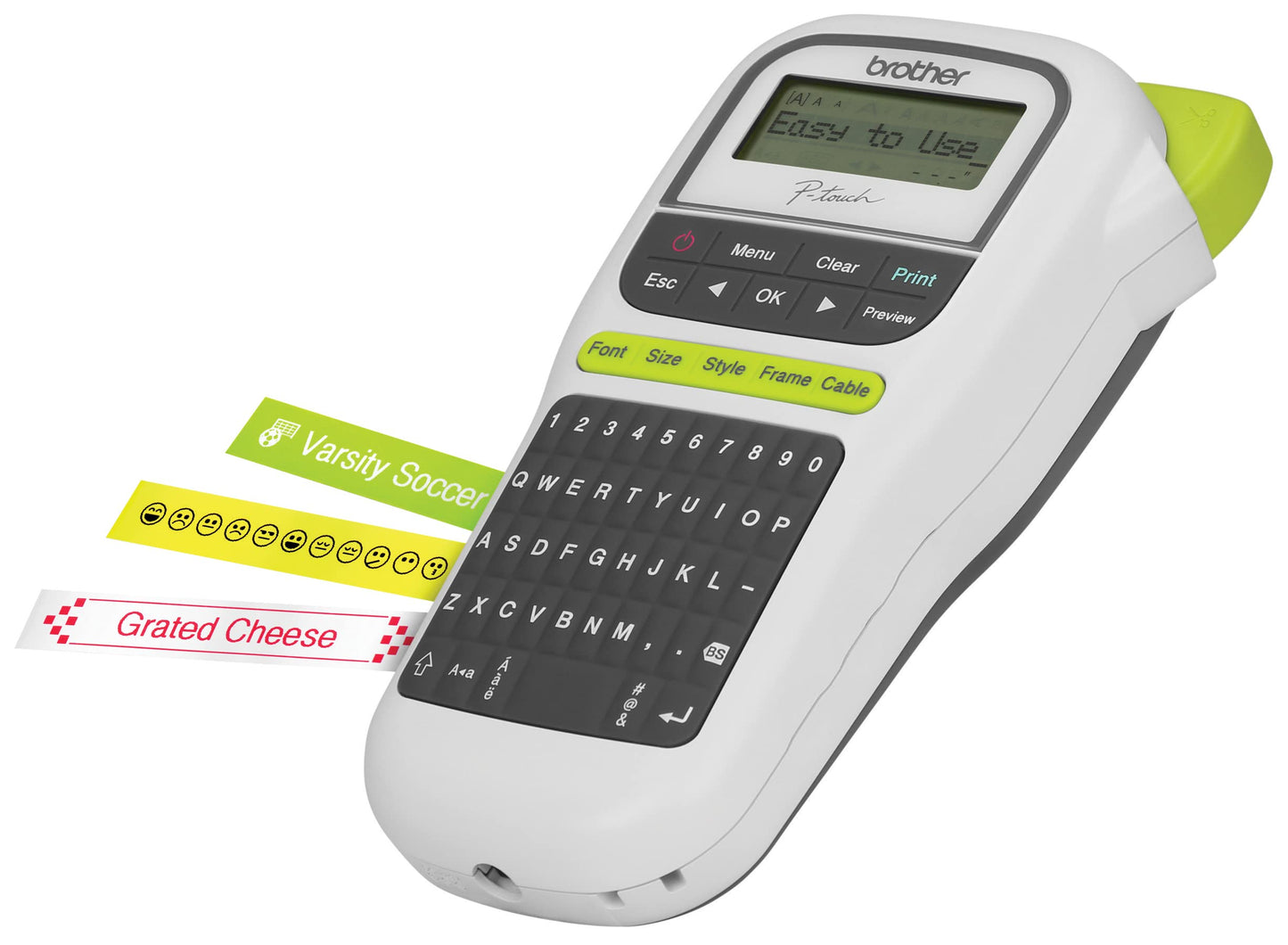Brother P-Touch Label Maker, PTH110, Thermal Transfer Inkless Pocket Printer, Portable, Lightweight QWERTY Keyboard, One-Touch Keys & Multiple Templates for Home & Office Organization on The go
