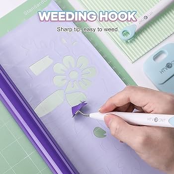 HTVRONT Weeding Tools for Vinyl - 3 Piece Craft Weeding Basic Tool Set, Vinyl Weeding Tool Kit for Iron-on Projects, Vinyl Decals, Custom Labels, Precision Tool Kit for Cricut Cutting Machine