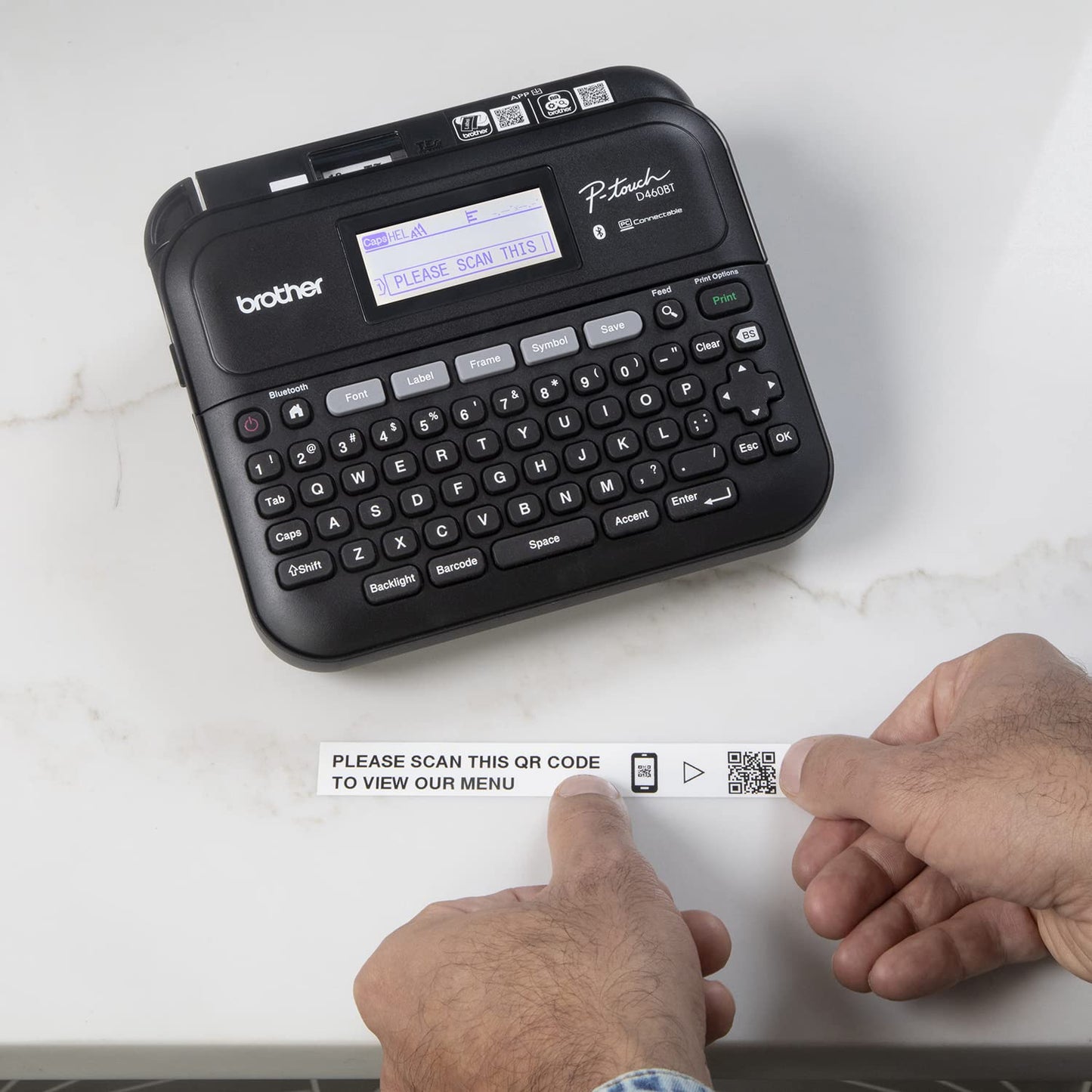 Brother P-Touch PT-D410 Home/Office Advanced Label Maker | Connect via USB to Create and Print on TZe Label Tapes up to ~3/4 inch