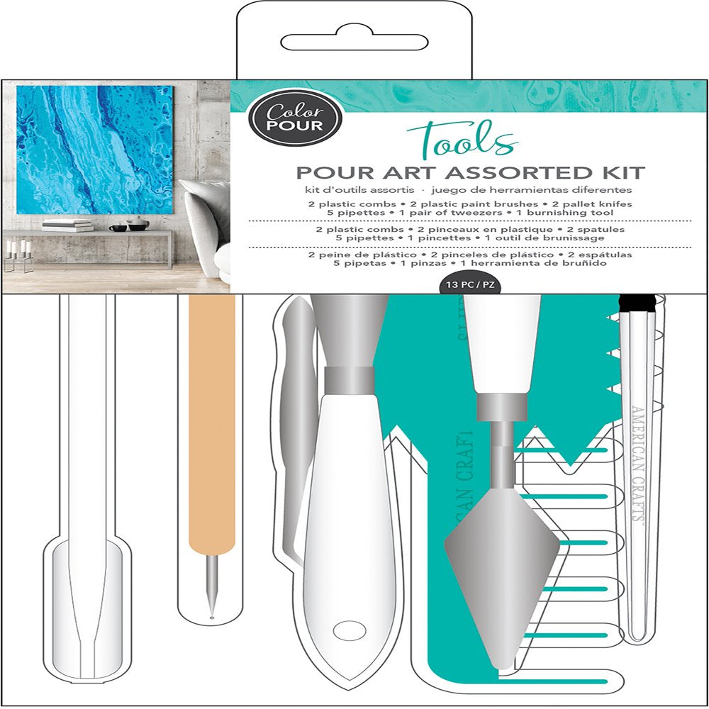 Color Pour Tool Kit 13/Pkg-