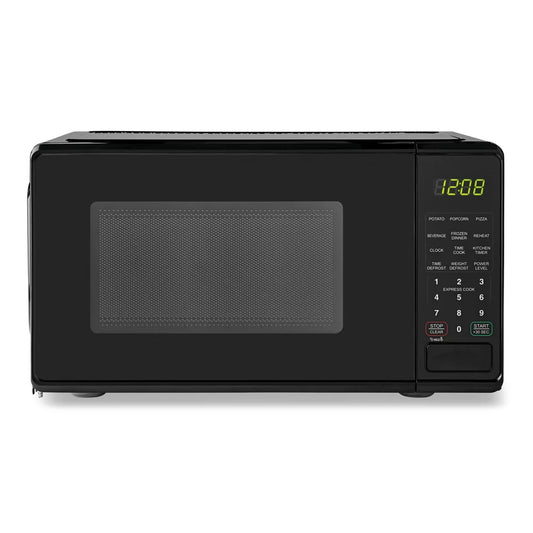 0.7 Cu Ft Countertop Microwave Oven, 700 Watts, Black, New