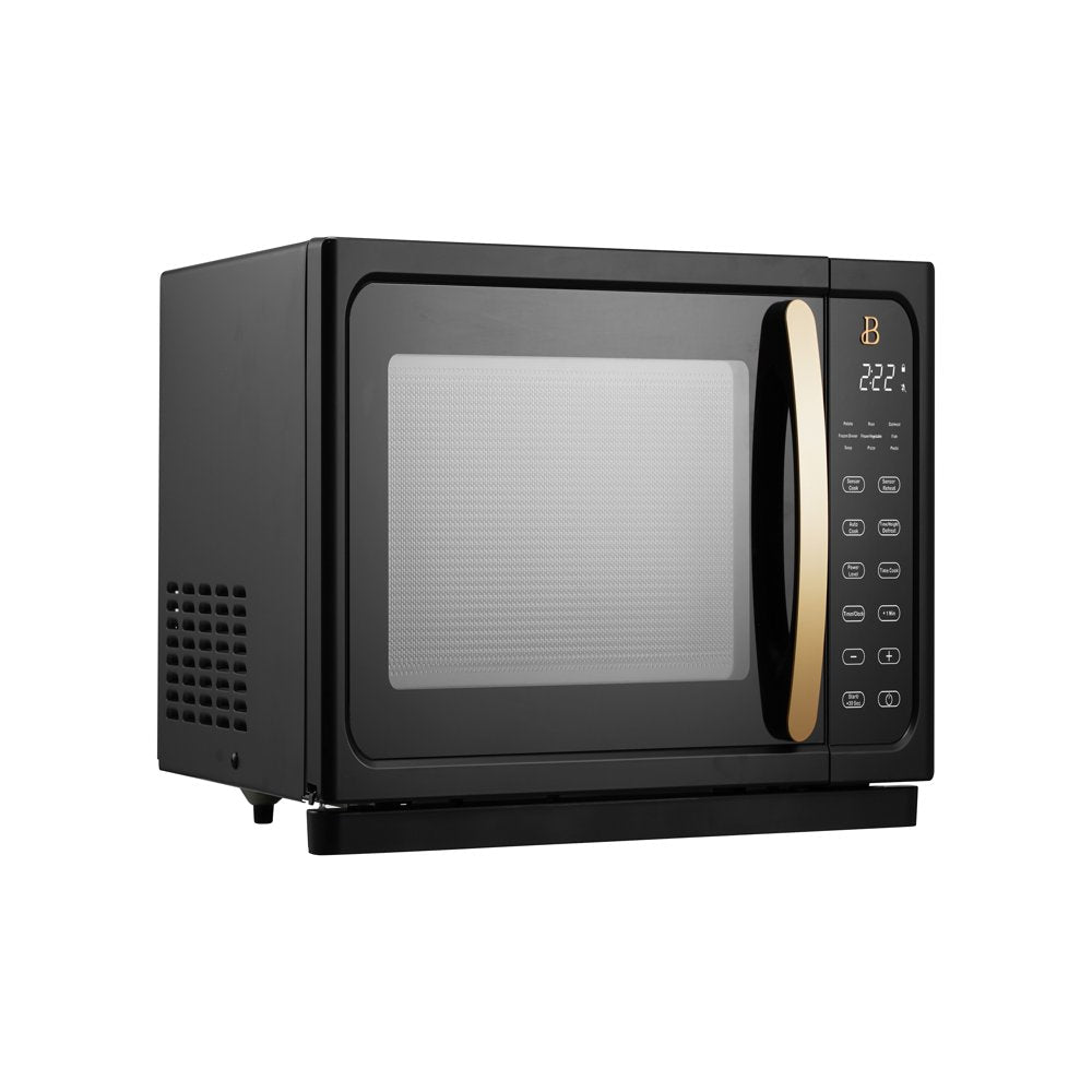 1.1 Cu Ft 1000 Watt, Sensor Microwave Oven, Sesame Black by Drew Barrymore, New