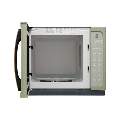 1.1 Cu Ft 1000 Watt, Sensor Microwave Oven, Sage Green by Drew Barrymore, New