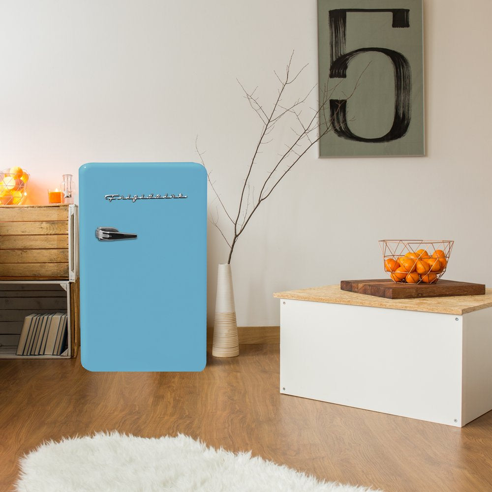 3.2 Cu. Ft. Single Door Retro Compact Refrigerator EFR372, Blue