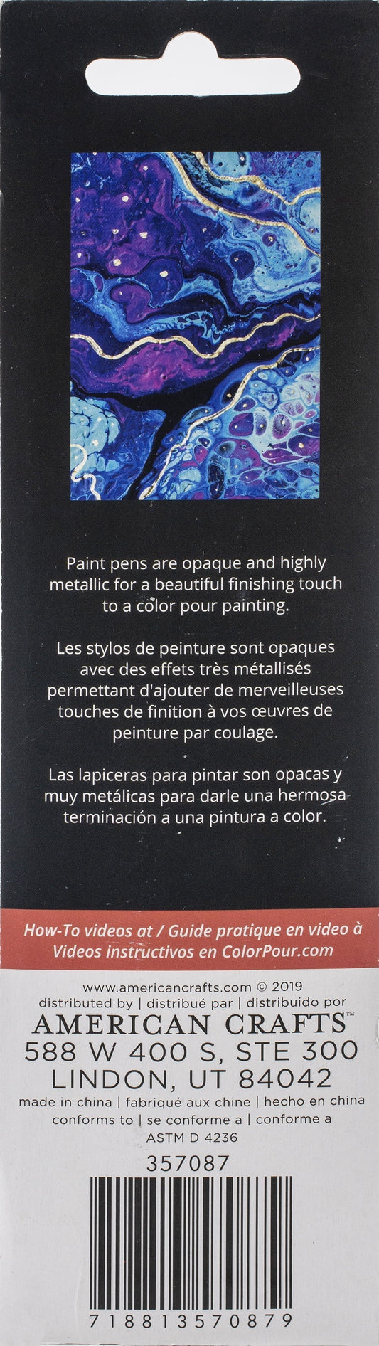 Color Pour Magic Paint Pen 2/Pkg-Opaque - Gold