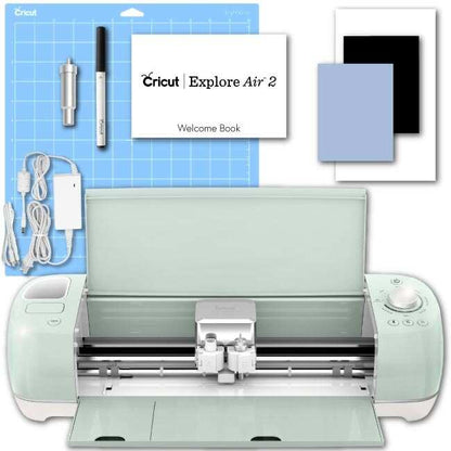 Cricut Explore Air 2 Machine Bundle With Beginner Guide, Iron On Foil, 12 x 12 Inch Mat, Weeder Tools, Designs