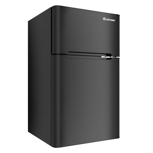 Refrigerator Small Freezer Cooler Fridge Compact 3.2 Cu Ft. Unit, Black
