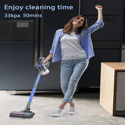 Cordless Vacuum Cleaner with 33Kap 450W Touch Display Rechargeable Stick Vacuum for Hardwood Floor Carpet Pet Hair