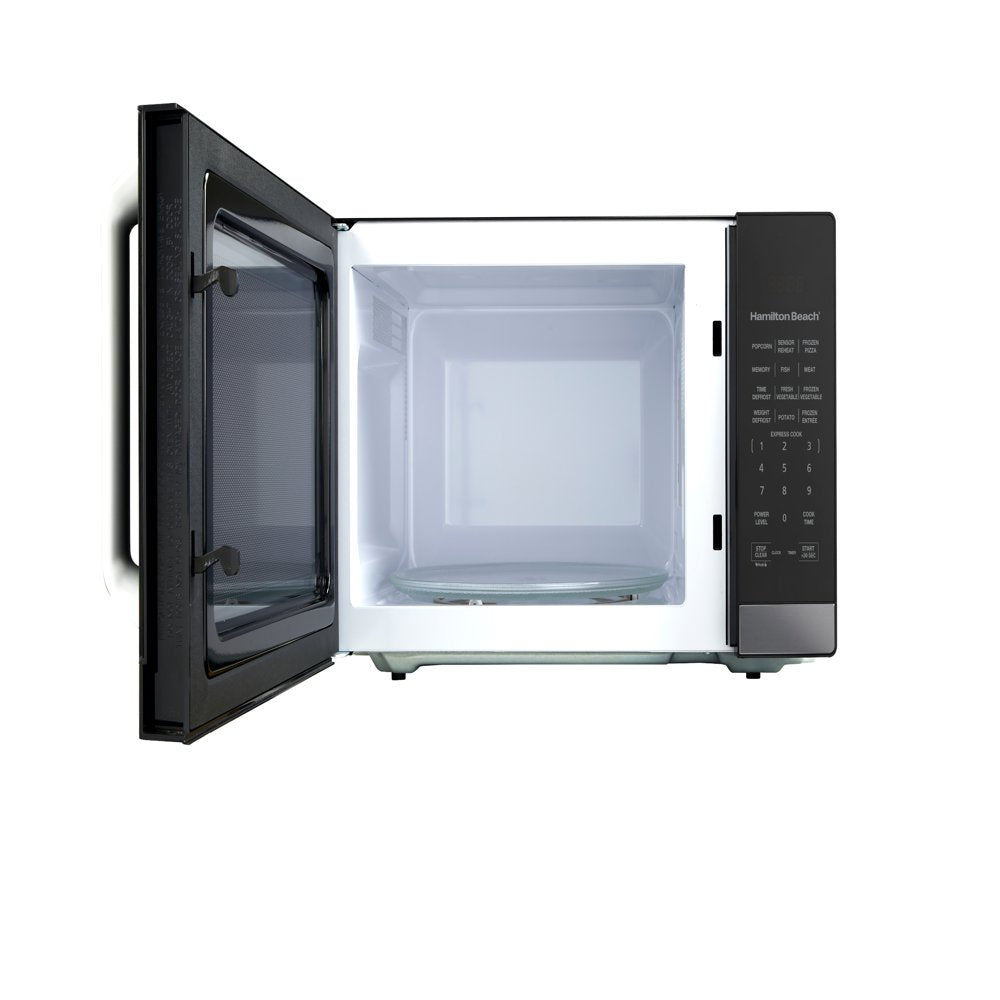 1.4 Cu.Ft. Microwave Oven, Black Stainless Steel, with Sensor