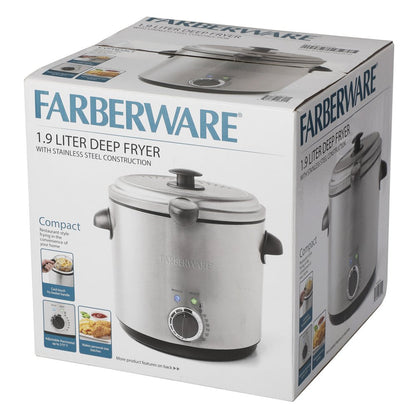 ,Deep Fryer, Clear,2Qt round Capacity,Stainless Steel,Detachable Basket.