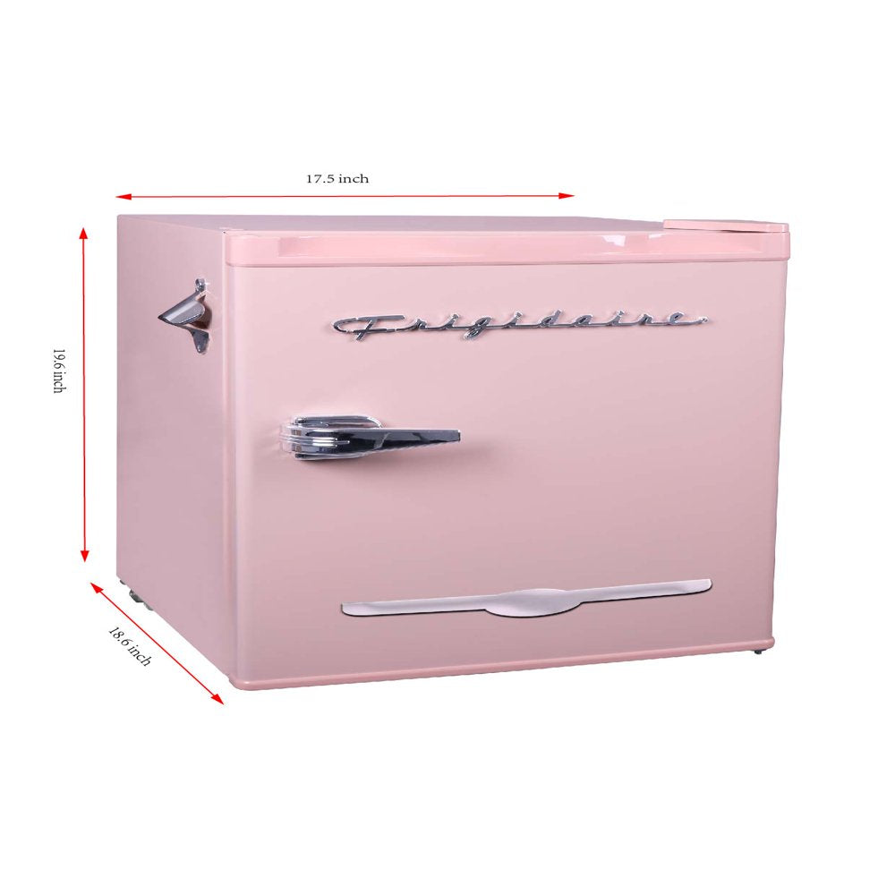 1.6 Cu Ft. Retro Compact Refrigerator with Side Bottle Opener, Coral