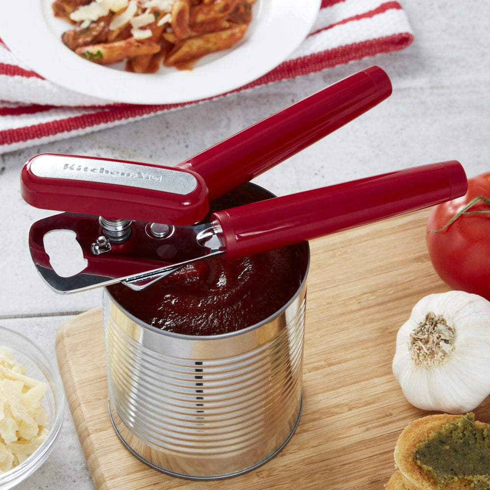 Classic Multi-Function Can Opener with Bottle Opener in Red