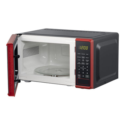 0.7 Cu. Ft. Countertop Microwave Oven, 700 Watts, Red, New