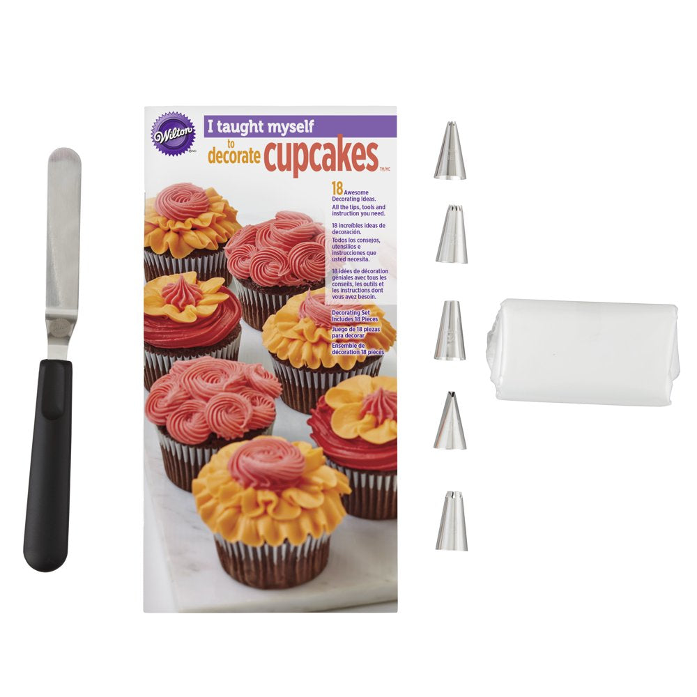 "I Taught Myself to Decorate Cupcakes" Cupcake Decorating Book Set, 18 Techniques