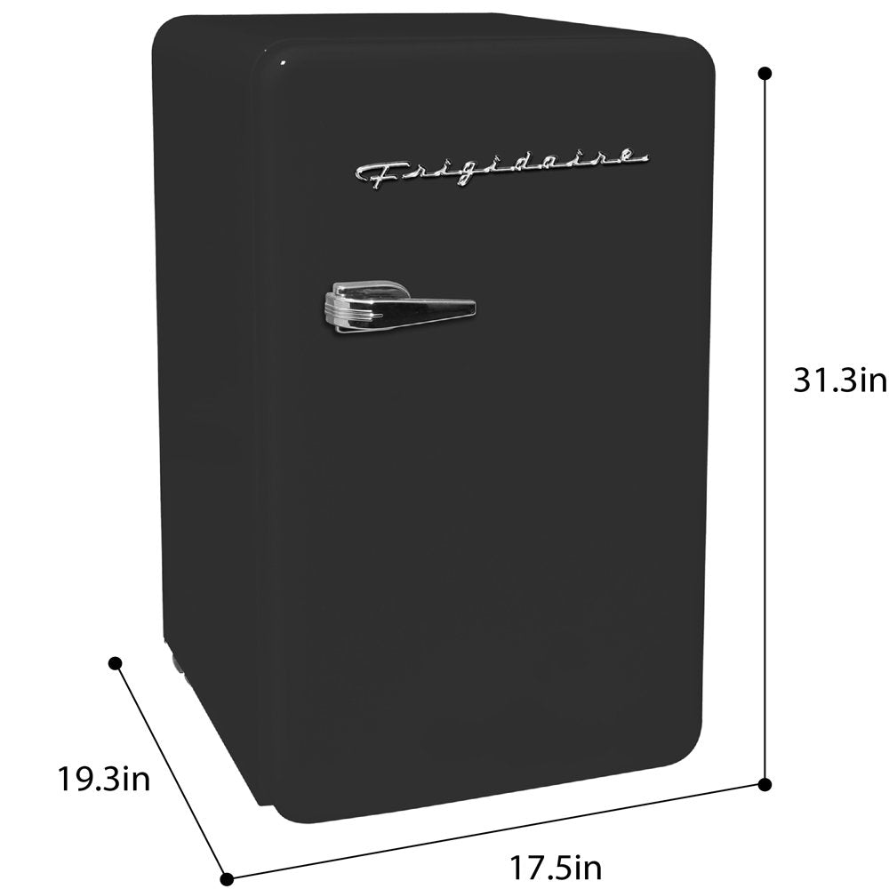 3.2 Cu. Ft. Single Door Retro Compact Refrigerator EFR372 , Black