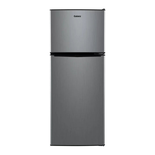 4.6. Cu Ft Two Door Mini Refrigerator with Freezer, Stainless Steel
