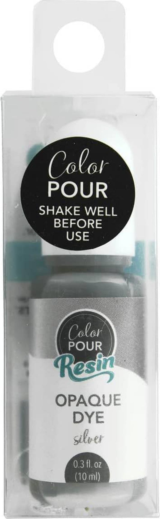 Color Pour Resin Dyes .3Oz-Opaque - Metallic Silver