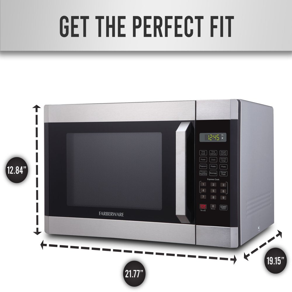1.6 Cu. Ft. Microwave Oven, Brushed Stainless Steel, FMO16AHTBKC